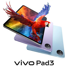 Vivo ha creato il Pad3 nelle opzioni di colore Cold Star Grey, Spring Tide Blue e Thin Purple con una tastiera dock opzionale. (Fonte immagine: Vivo)