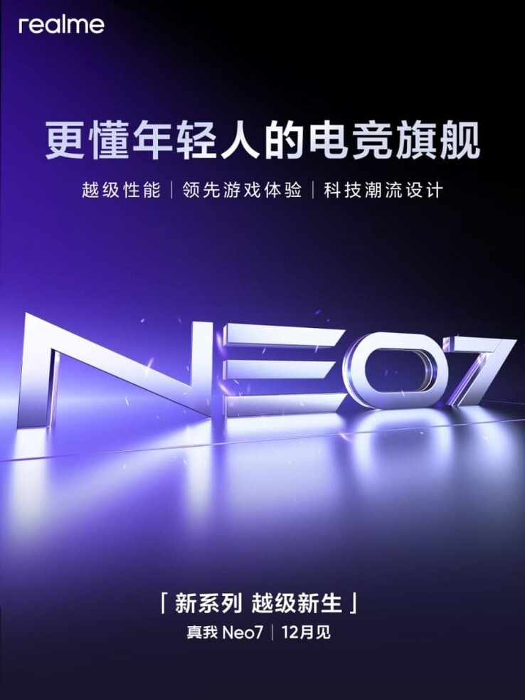 Poster ufficiale di Realme Neo 7. (Fonte immagine: Weibo)