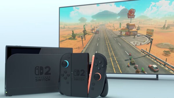 Il Nintendo Switch 2 ha un dock ridisegnato con angoli più arrotondati. (Fonte: Nintendo)