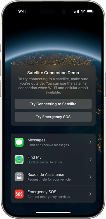 Messaggistica satellitare IOS 18