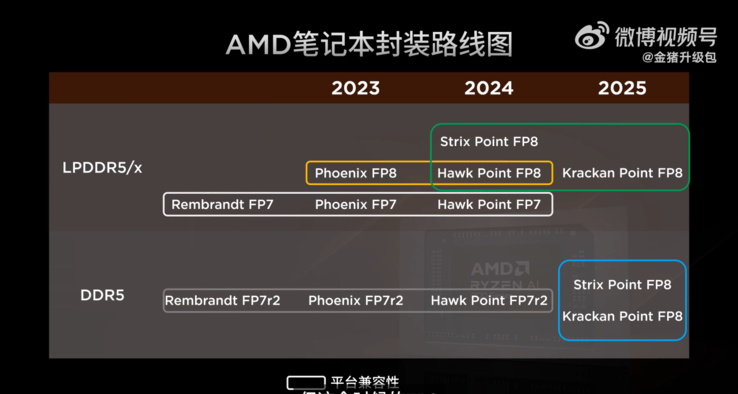 Le prossime APU AMD (Fonte: Golden Pig Upgrade su Weibo)