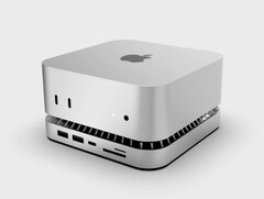 L&#039;ultimo prodotto di RayCue è una soluzione abbastanza compatta per aggiungere più porte e spazio di archiviazione al nuovo Mac mini. (Fonte: RayCue)