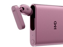 Gli HMD Amped Buds hanno una custodia sottile che funge da power bank. (Fonte: HMD)