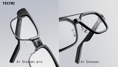 I Tecno AI Glasses e Tecno AI Glasses Pro sono occhiali intelligenti con funzioni AI e fotocamere integrate. (Fonte: Tecno)