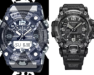 Si prevede che il Casio G-Shock Mudmaster GG-B100X (a sinistra) e il G-Shock GWG-2000 di fascia più alta (a destra) condividano un buon numero di caratteristiche. (Fonte immagine: @geesgshock su Instagram / Casio)