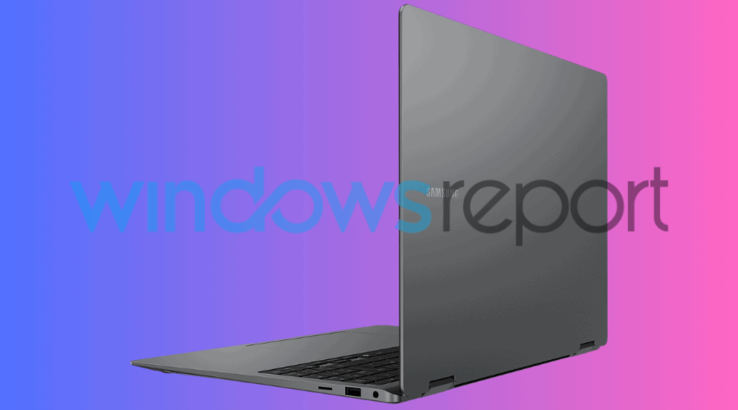 Samsung Galaxy Book 5 Pro lato 360 (fonte immagine Windows Report)