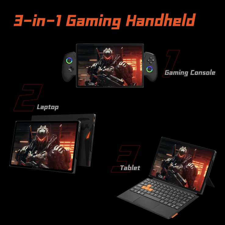 OneXPlayer X1 Pro può essere utilizzato come un 2-in-1 compatto, non solo come palmare da gioco. (Fonte: One-Netbook)