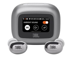 Gli auricolari JBL Live Buds 3 e la custodia touchscreen (fonte: JBL)