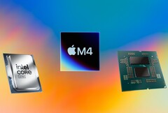 Apple M4 precede il Core Ultra 9 285K e il Ryzen 9 9950X nel benchmark Geekbench 6 Single-Core. (Fonte immagine: Apple, AMD, Intel, Unsplash, modificato)