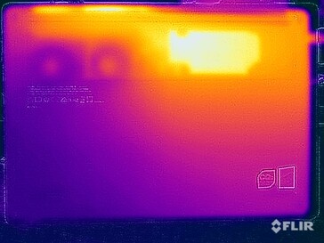 Temperature di superficie durante il test di stress (in basso)