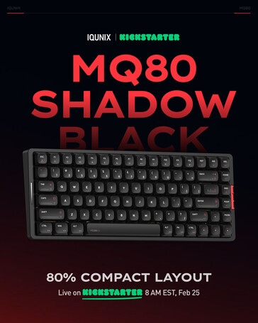 Iqunix MQ80 nella combinazione di colori Shadow Black