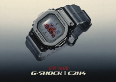 L&#039;edizione Casio G-Shock GM-5600 &#039;Space Age&#039; presenta una grafica rossa del Theme Building dell&#039;Aeroporto Internazionale di Los Angeles. (Fonte: C2H4)