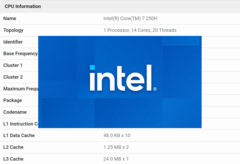 Il lancio dell&#039;Intel Core 7 250H è previsto tra poche settimane, insieme alla linea di Intel Core Ultra 200 della serie Arrow Lake. (Fonte: Intel/Geekbench)