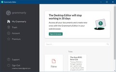 mancano 30 giorni alla scomparsa dell&#039;editor desktop di Grammarly (Fonte: Own) 