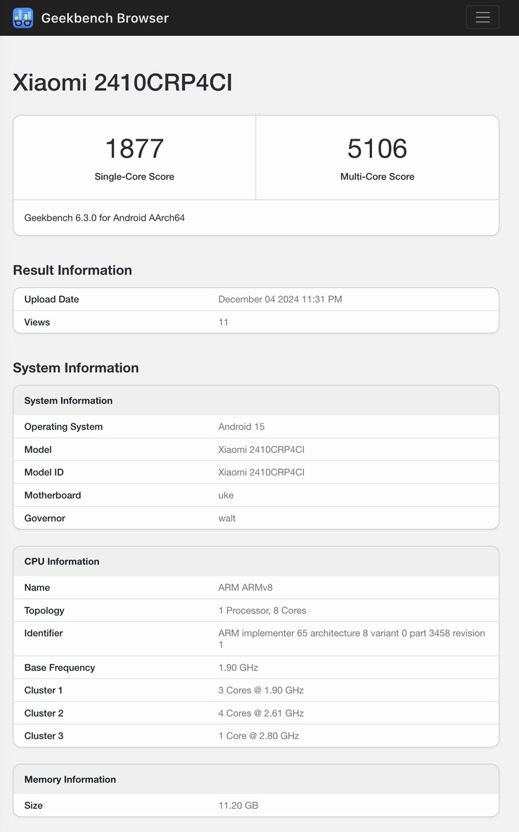 (Fonte: Geekbench)