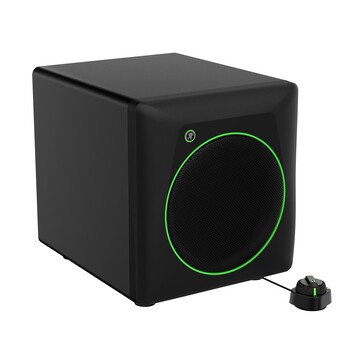 Il subwoofer CR8SBT con telecomando da tavolo cablato (fonte: Mackie)