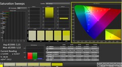 CalMAN: saturazione del colore (calibrata)