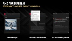 Adrenalin offre anche diverse funzioni di intelligenza artificiale. (Fonte immagine: AMD)