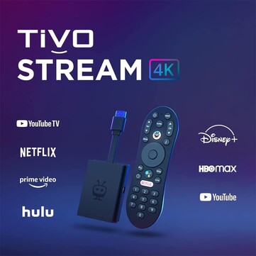 Il TiVo Stream 4K ha un design a dongle come il Chromecast con Google TV. (Fonte: TiVo)