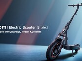 Lo scooter elettrico Xiaomi 5 Max può percorrere fino a 60 km (~37 miglia) con una sola carica (fonte: Xiaomi)