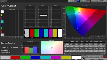 Visualizzazione esterna dello spazio colore CalMAN sRGB