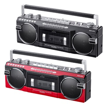 Lo stereo portatile multifunzione Sanwa è disponibile nei colori nero e rosso. (Fonte: Sanwa Supply)