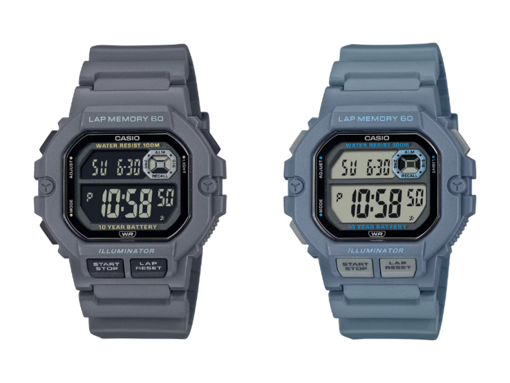 Casio WS1400H-8BV (a sinistra) rispetto a Casio WS1400H-2AV (a destra). (Fonte: Casio)