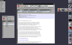 Il desktop di Window Maker Live 12.8 con GNU Mail (Fonte: SourceForge)