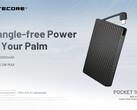 Il nuovo power bank Pocket 1000 di Nitecore ha un cavo USB-C integrato (Fonte: Nitecore)