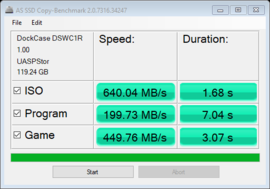 Benchmark di copia AS SSD