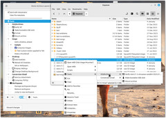 Il nuovo Organizzatore di Azioni Nemo nel desktop Cinnamon di Linux Mint 22 (Immagine: Linux Mint).