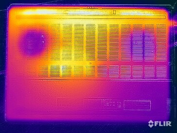 Test di sollecitazione delle temperature di superficie (in basso)