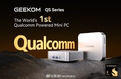 La serie Geekom QS sarà il primo mini PC consumer a vantare un SoC Snapdragon X Elite. (Fonte immagine: Weibo)