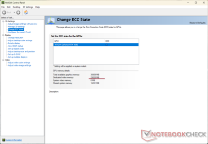 1.5 GB di VRAM sono allocati per l'ECC