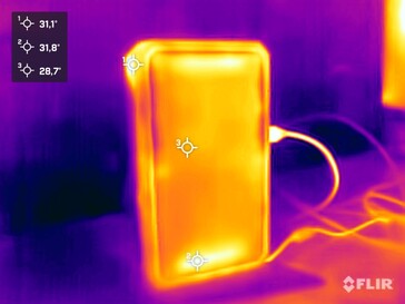 Minisforum AtomMan G7 PT durante lo stress test (lato destro)