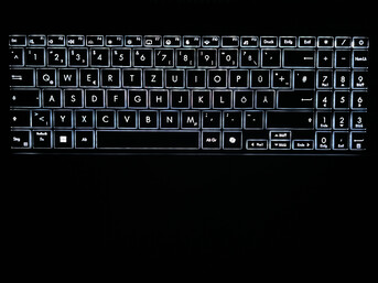 Retroilluminazione della tastiera RGB (ad esempio in bianco)