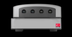 Le EmuDeck Machines EM2 e la docking station assomigliano a un incrocio tra il Dreamcast e il Sega CD. (Fonte: EmuDeck)