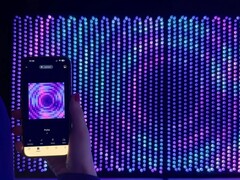 Il fondale LED Twinkly Lightwall risponde all&#039;audio. (Fonte: Twinkly)