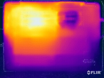 Temperature superficiali della prova di stress (in basso)