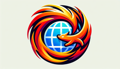 Logo artistico del browser Firefox (Fonte: immagine generata da DALL-E 3)