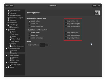 GIMP 3.0 introduce lo snapping equidistante e del rettangolo di selezione, rendendo possibile l'allineamento di più elementi senza dover inserire manualmente i valori di trasformazione. (Fonte: Julian van der Merwe / Notebookcheck)