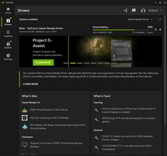 Nvidia GeForce Game Ready Driver 555.99 in download nell&#039;app Nvidia (Fonte: Own)