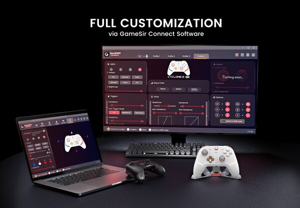 Il software GameSir Connect consente agli utenti di personalizzare le funzioni del Cyclone 2. (Fonte: GameSir)