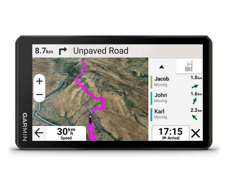 È possibile visualizzare la posizione degli altri conducenti. (Fonte immagine: Garmin)