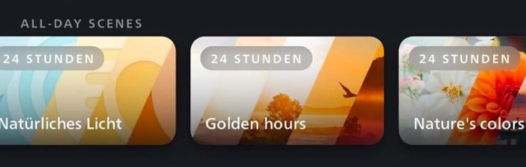 La schermata utente delle nuove scene Philips Hue per tutto il giorno. (Fonte: Hueblog.de)