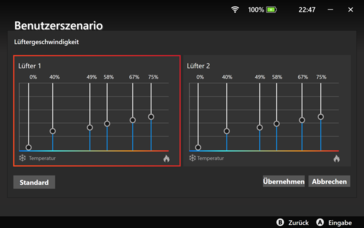 Regolazione delle curve del ventilatore