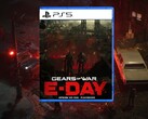 Viene mostrata la scatola di vendita al dettaglio di Gears of War: E-Day versione PS5