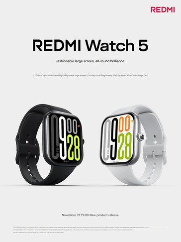 Teaser del Redmi Watch 5 (Fonte immagine: Redmi - traduzione automatica)