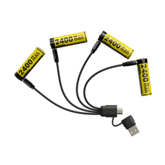 NH2400 di Nitecore con una frusta per cavi (fonte: Nitecore)