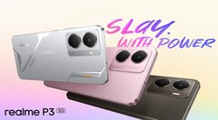 Il Realme P3 5G è disponibile nei colori Space Silver, Comet Grey e Nebula Pink (fonte: Realme)